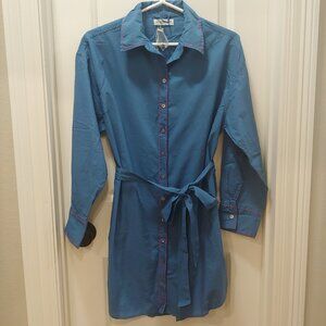 NWT Natural Life Lesli Shirt Dress - Dark Turquoise XS/S